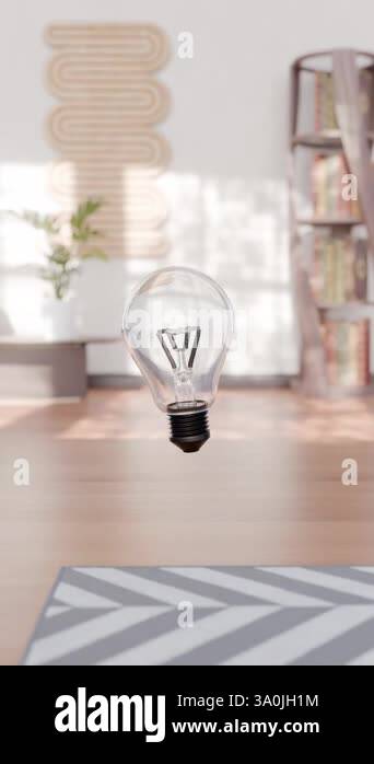 3d loop animation of fracturing lightbulb Stock Video Footage - Alamy