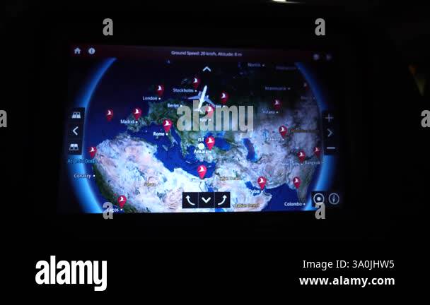 Aeroplane flight position map Stock Videos & Footage - HD and 4K Video ...