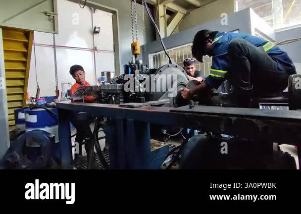 Balikpapan-Indonesia March 2,2025 Time Lapse Prepare Installing allison