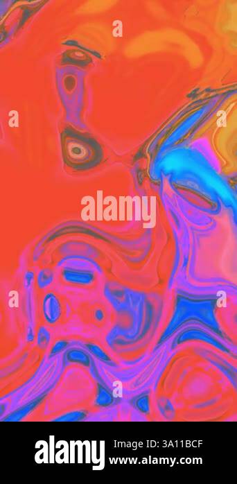 Glowing colorful vertical ripple effect. Seamless liquid wave animation ...