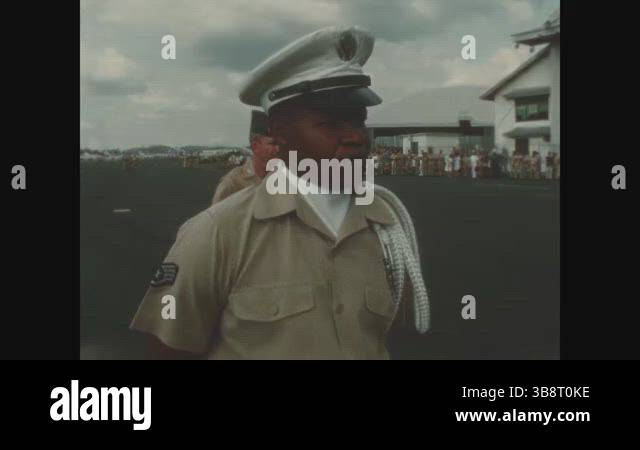 PANAMA CITY - 1969 - Generals Robert Porter Jr. and George Mather greet ...