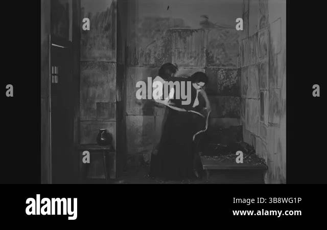 FRANCE - 1919 - in this historical film, a man is caught trying to help ...