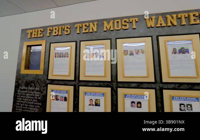 WASHINGTON DC - 2.4.2025 - FBI ten most wanted fugitives board at FBI ...