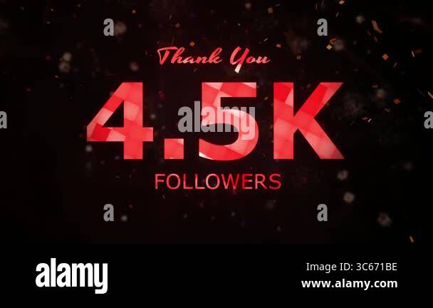 4.5K Followers celebration animation, 3500 followers thank you video ...