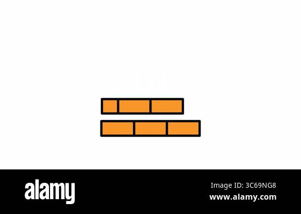 Animated orange bricks create a unique wall design. Perfect for ...