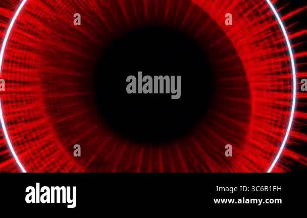 Circles Radial Patterns Wobble L Red Animation Loop Stock Video Footage