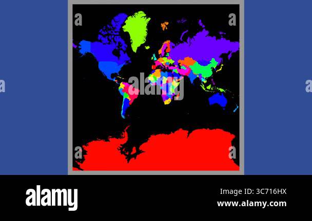 Animated World Map Countries and - Animated World Map Countries And Borders 3c716hx 