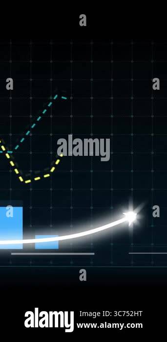 Business growth concept in allusive graph chart showing marketing sales ...