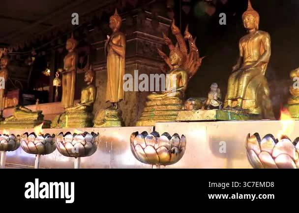 Buddha sculture figure statue at golden gold Wat Phra That Doi Suthep ...