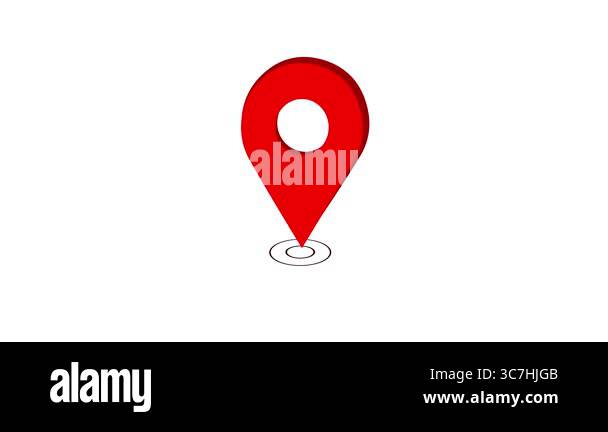 Location Pin Pointer with radio waves on Transparent Background ...