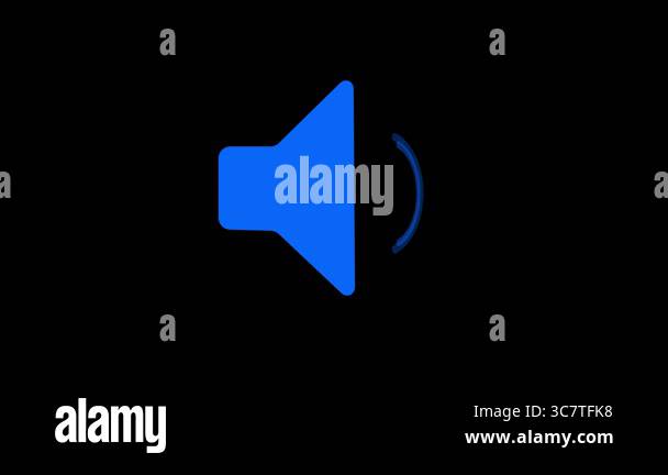 Speaker icon animated with speaker volume animation, microphone, sound ...