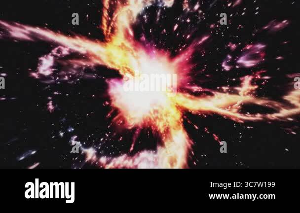 Witness the breathtaking eruption of colors and light as galaxies ...
