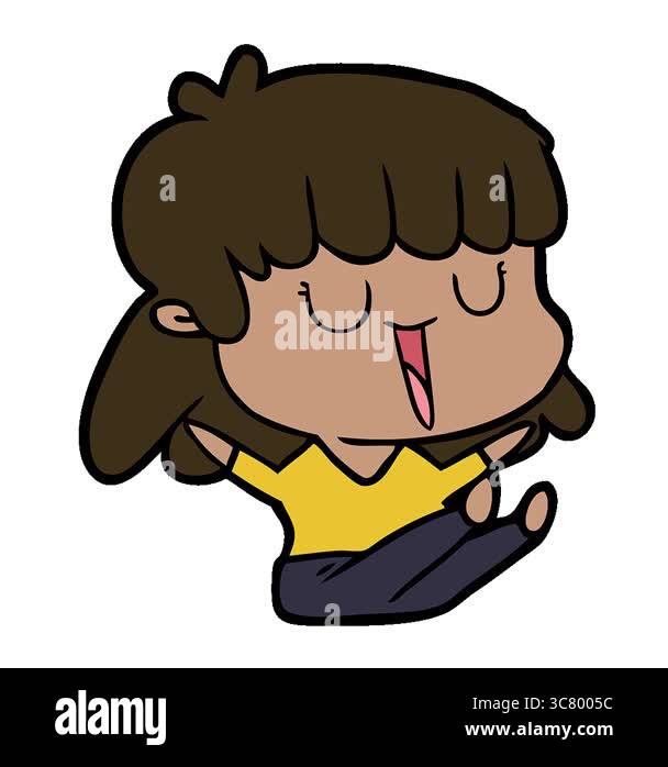 A simple looping animated cartoon woman Stock Video Footage - Alamy