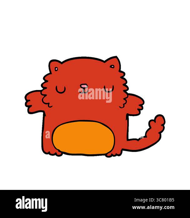 A simple looping animated cartoon cat Stock Video Footage - Alamy