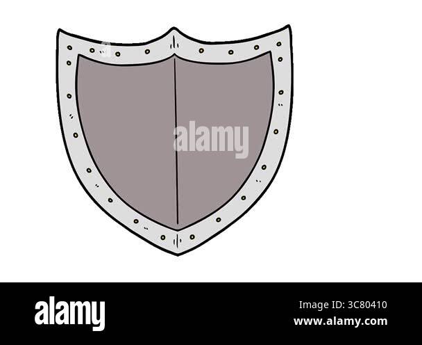 A simple looping animated cartoon shield Stock Video Footage - Alamy