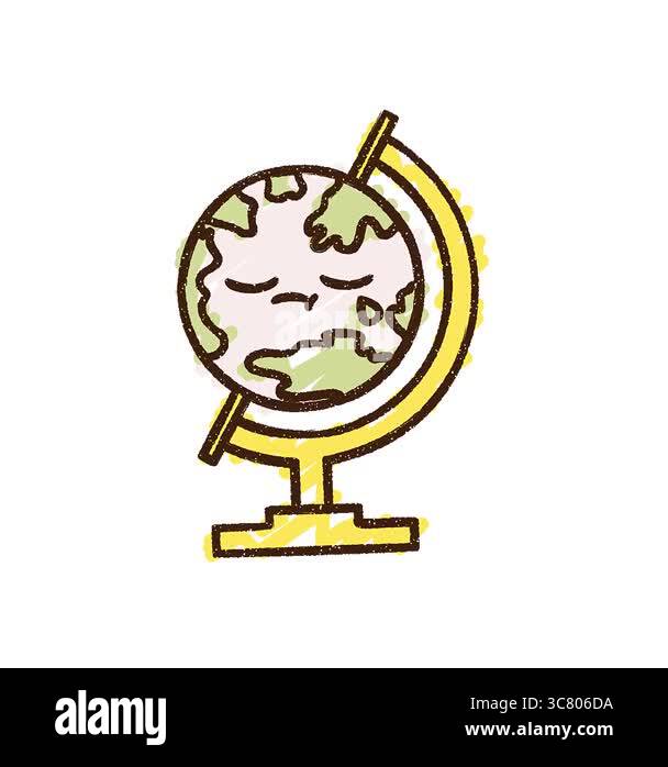 A simple looping animated Globe - A Simple Looping Animated Globe Map Chalk Drawing 3c806da