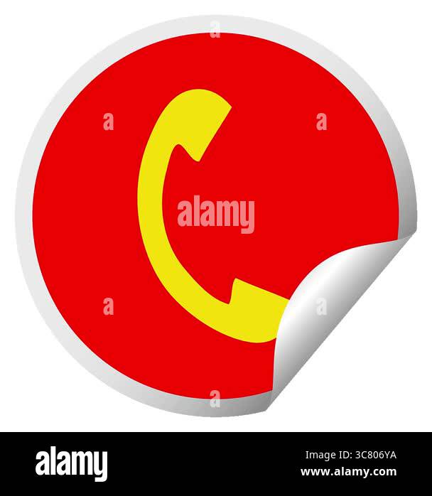 A simple looping animated circular peeling sticker cartoon of a ...