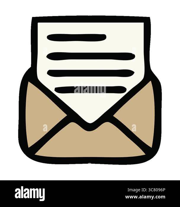 A simple looping animated cute cartoon of a letter and envelope Stock ...