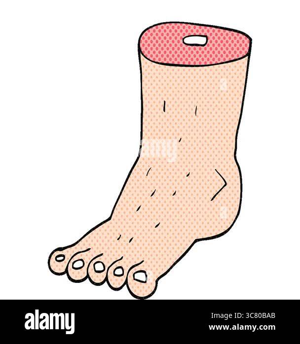 A simple looping animated freehand drawn cartoon foot Stock Video ...