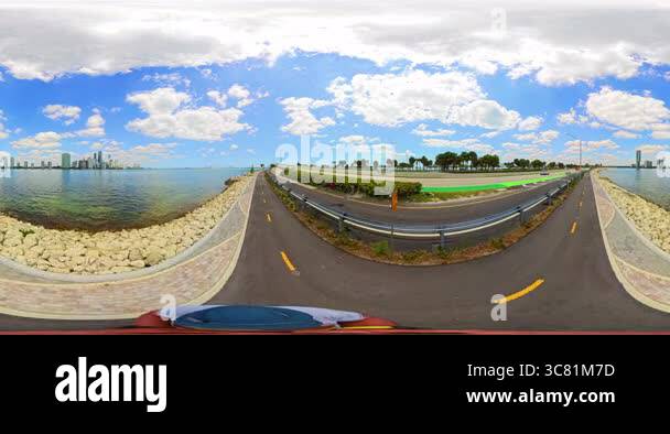Picture of 360 VR footage two way bike lanes Hobie Beach Miami Key Biscayne 2025 ...