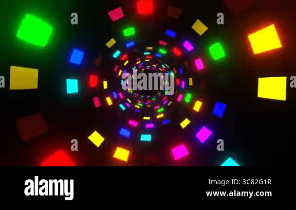 Exciting VJ loop on an abstract background with smooth flowing images ...
