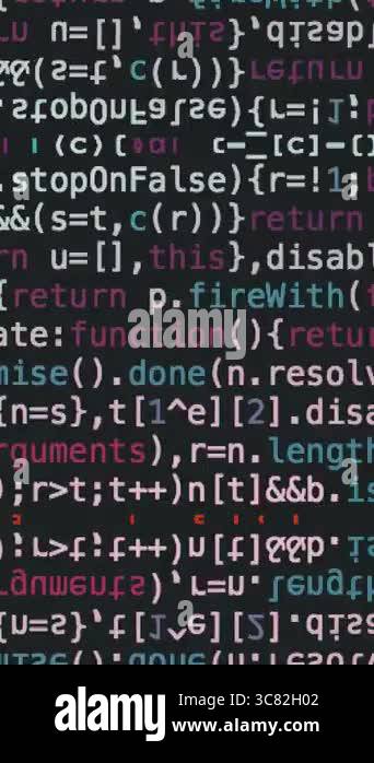 Computer programming binary coding abstract loop background animation ...