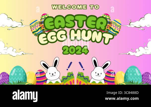 easter card with cute rabbit Stock Video Footage Alamy