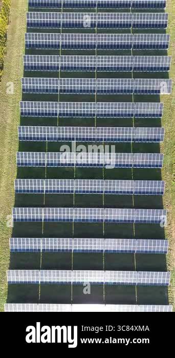 Solar panel rows in clean energy farm Stock Video Footage - Alamy