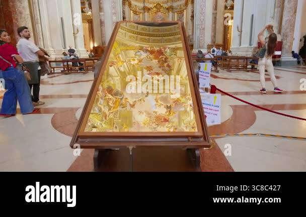 The church of Saint Ignazio with an incredibly beautiful painted ...