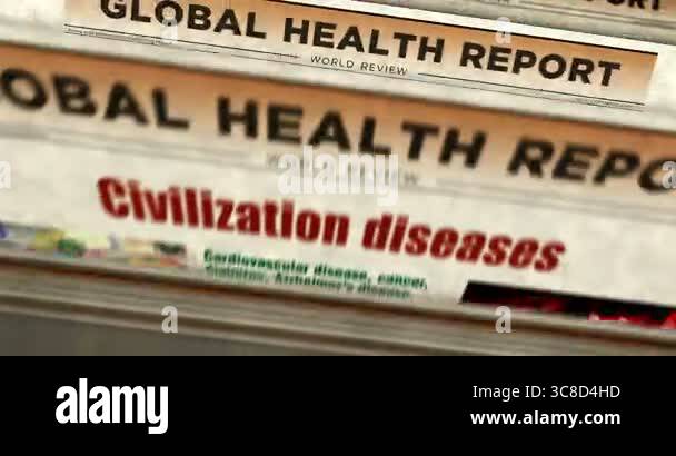 Civilization diseases health care daily news newspaper printing ...