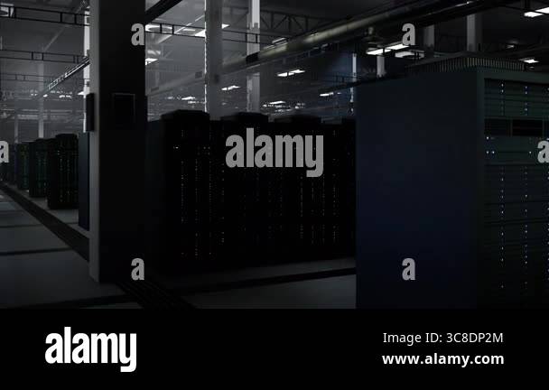 High tech data center operating computational hardware dedicated to ...