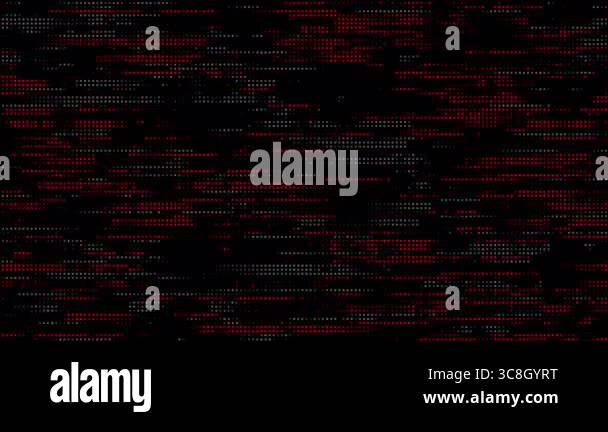 Red matrix abstract dots raining binary code without symbols and ...