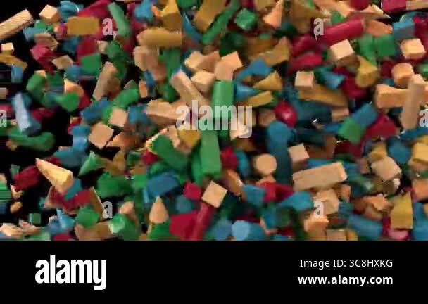 Colorful Animated Wooden Building Blocks Dynamic Screen Transitions 2 ...