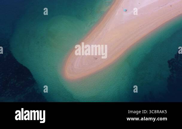 Real, non-AI drone shot of the iconic Croatian sandy spit from above ...