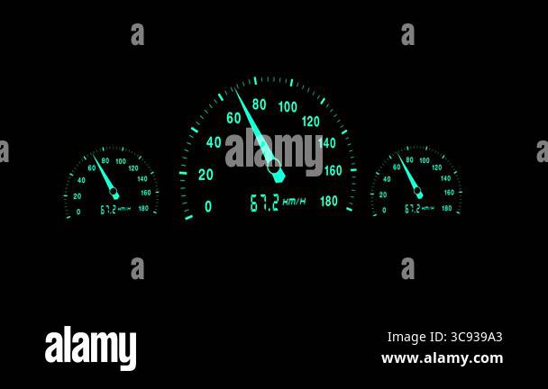 car dashboard night vision speedometer seamless loop. Fuel indicator ...