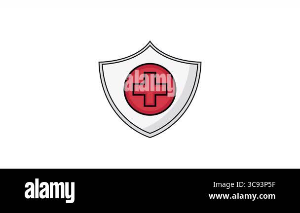 Medical Shield Icon Animation. 4k Animation With Alpha Channel And ...