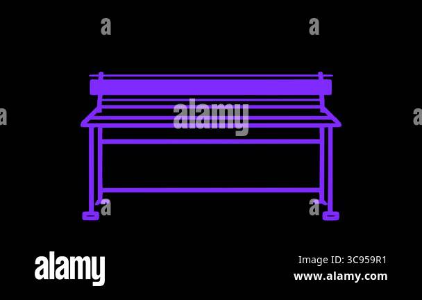 Animated bench symbol perfect for park themes, architecture projects ...