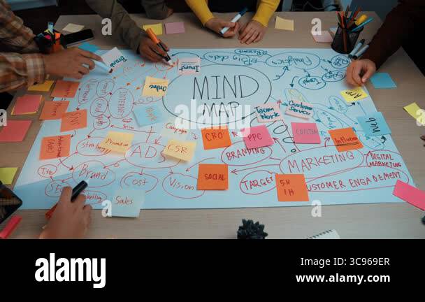 Dynamic brainstorming session showcasing hands engaged in creating a ...