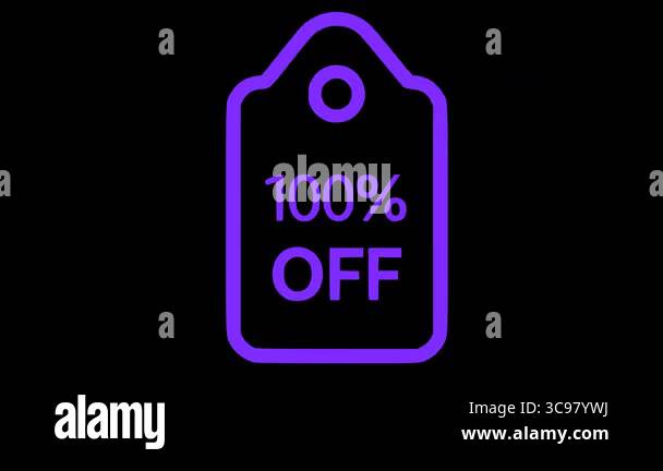 Animated discount tag icon perfect for online shops, sale banners, and ...