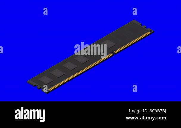 Isometric random access memory animation. RAM memory realistic 3d ...