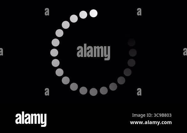 Loading circle animation. Round loading animation. White gradient ...