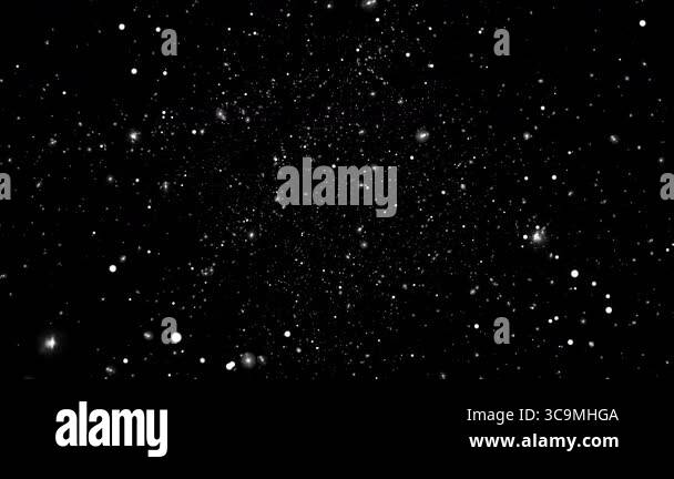 Loop glow white pink stars particles falling down animation space ...