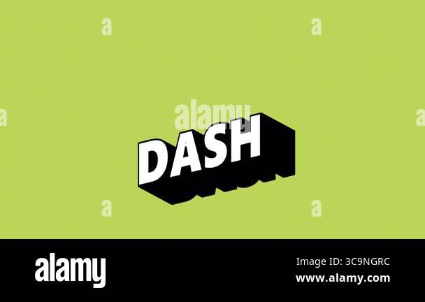 DASH Text in Graffiti Style with Color-Changing Background Stock Video ...