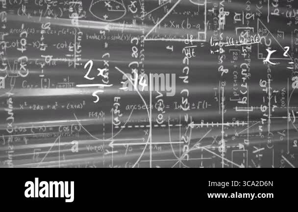 Overlay starting with floating equations, sliding streaks carrying ...
