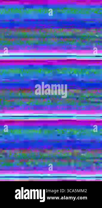 glitch loop animation, analog TV bad signal, vhs damaged, nineties ...