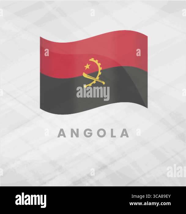 Vibrant Animated Angola Flag Waving with Dynamic Motion and Bold ...