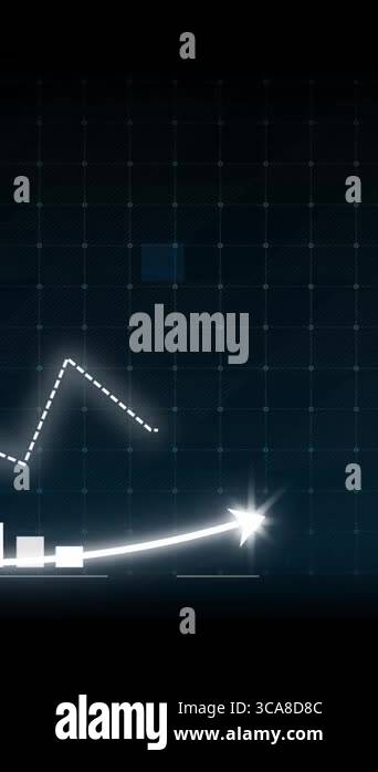 Business growth concept in allusive graph chart showing marketing sales ...