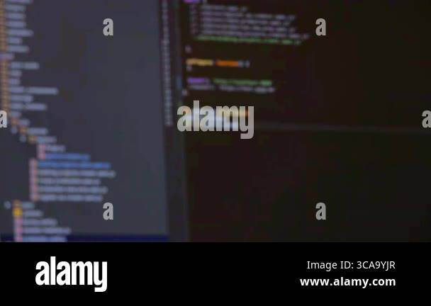 Blurry Screen Capture of coding | Abstract Digital Motion Effect ...