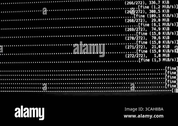 Linux terminal showing system update progress with file processing ...