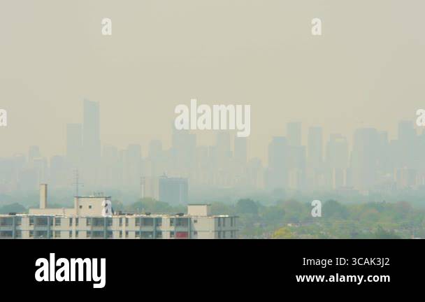 Smoke from Canadian and United States burning wildfires creates hazy ...